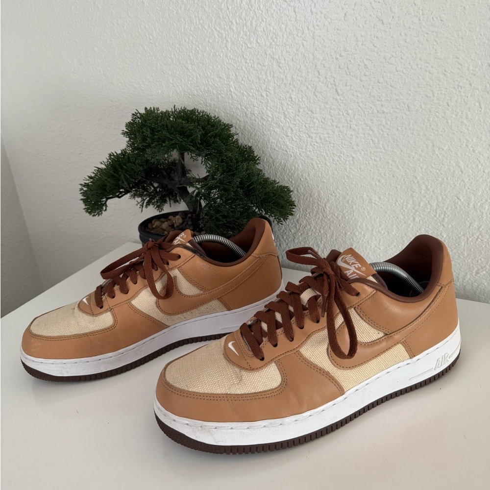 Nike Men's Brown and Cream Sneakers - Picture 2 of 6